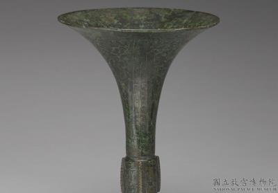 图片[2]-Inscribed gu wine beaker, late Shang dynasty, c. 13th-11th century BCE-China Archive